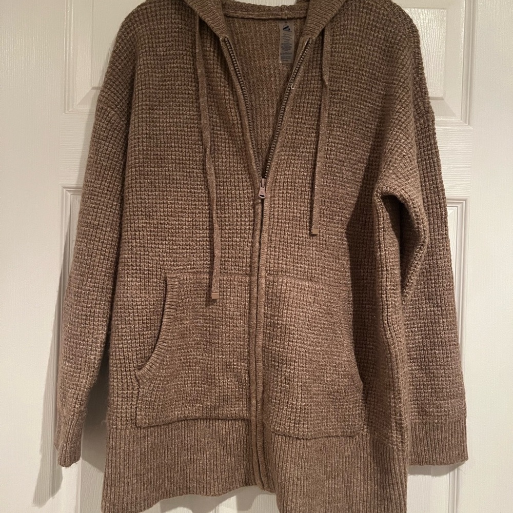 Lou & Grey Brown Hooded Cardigan